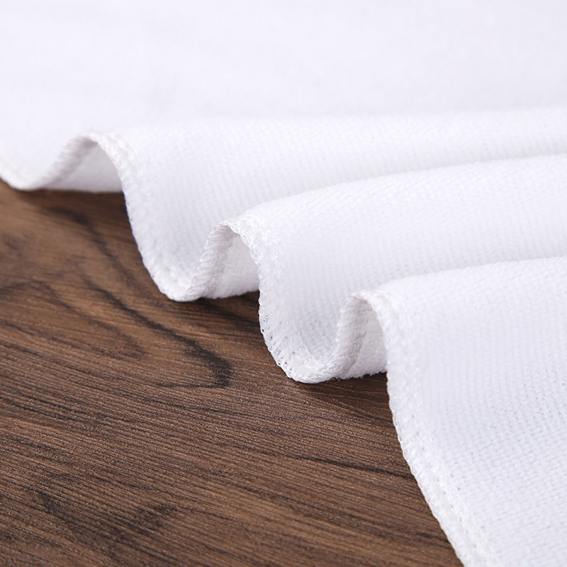 Factory wholesale square 180g white towel square disposable hotel hotel bath white towel
