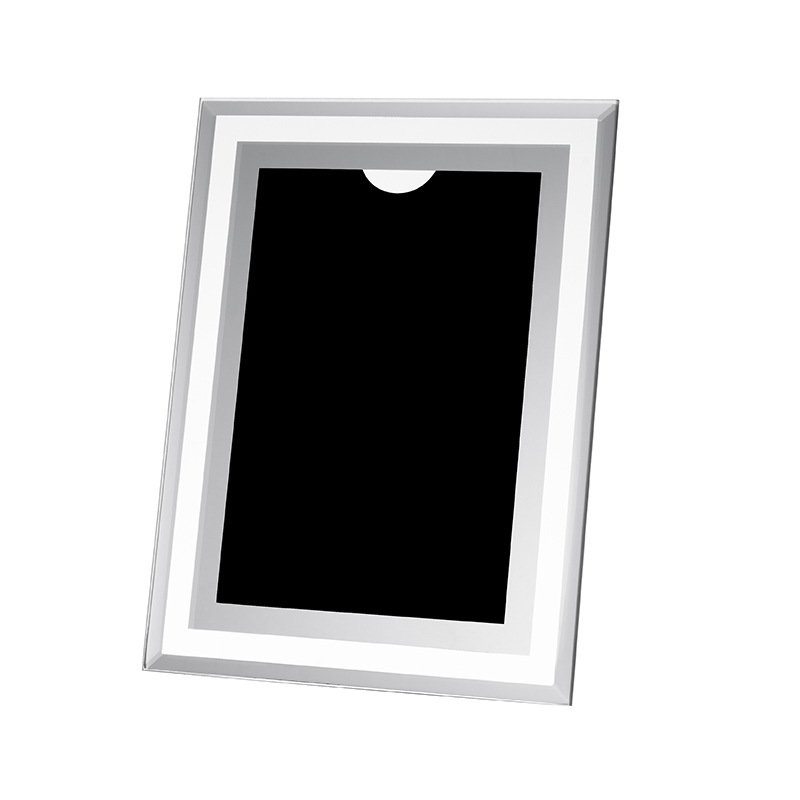 Factory Direct Sales Wholesale Creative Crystal Glass Photo Frame Table A4 Photo Frame Certificate Frame 6inch Id Photo Studio Photo Frame