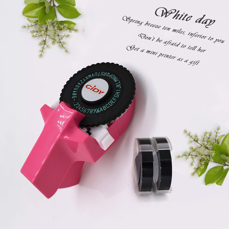 Xidi 3D Manual Concave and Convex Printer Label Tape Suitable for Motex Embossed Sticker Printer Dymo Label Machine