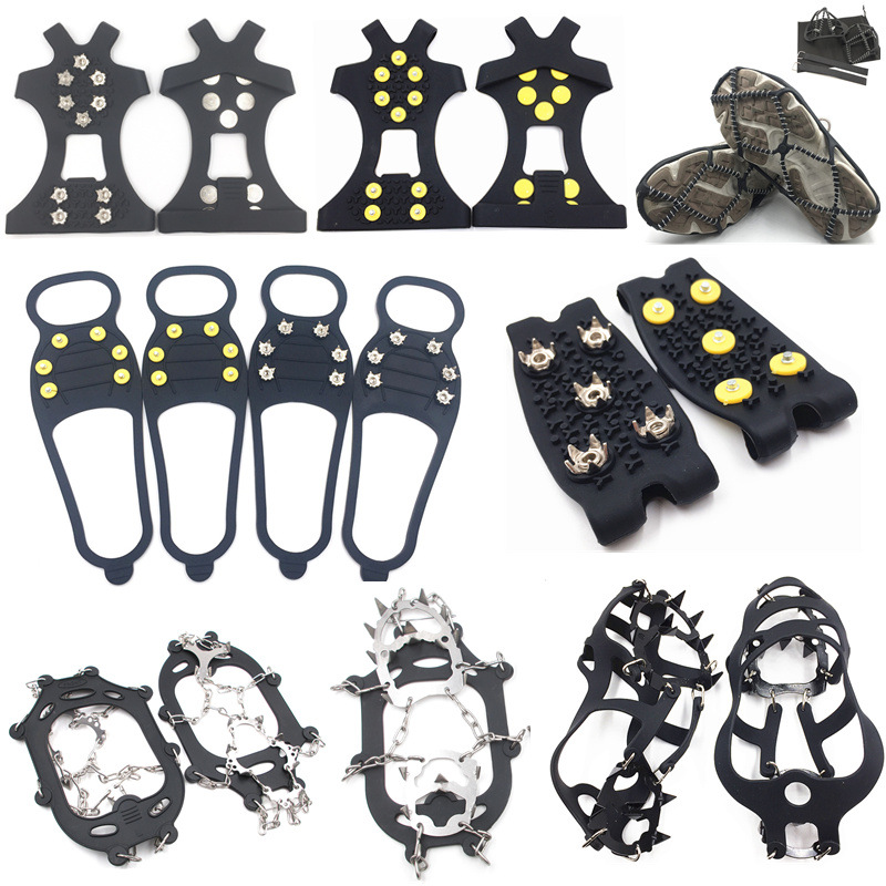 Нескользящий чехол для обуви с 10 зубьями, 10 шипов, снег, нескользящий чехол для обуви, альпинизм, 19 зубьев, силиконовые кошки