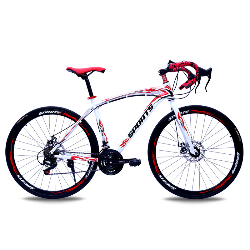 Factory wholesale road bike bike 700c adult variable speed curved disc brake city race men and women gift bike