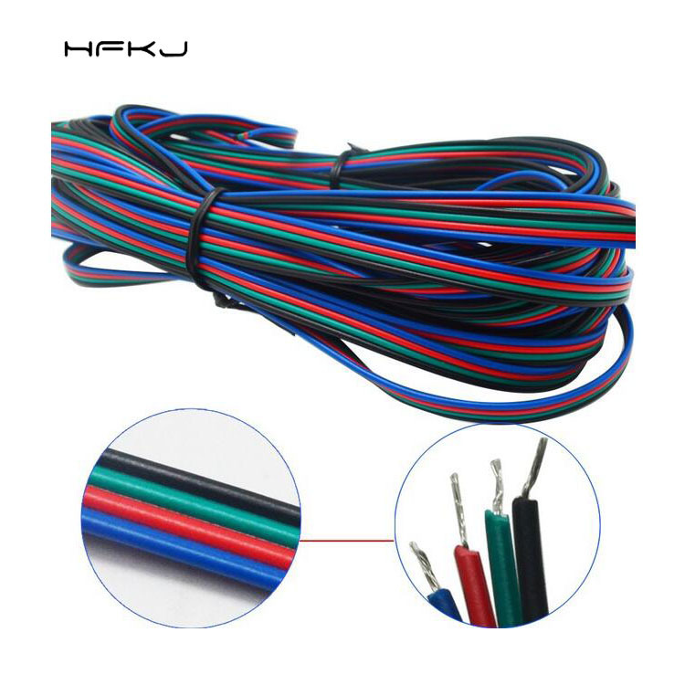 Удлинительный кабель для светодиодной цветной ленты 4p провод из чистой меди