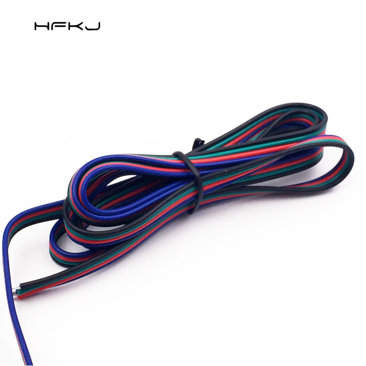 LED colorful light bar extension cable four-core RGB light strip extension cable 4p wire light bar 4pin color cable pure copper