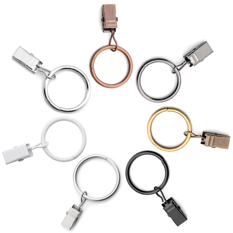Cross-Border Sales Shower Curtain Hook Curtain Ring Curtain Clip Curtain Ring Buckle Curtain Accessories Hook Metal Clip