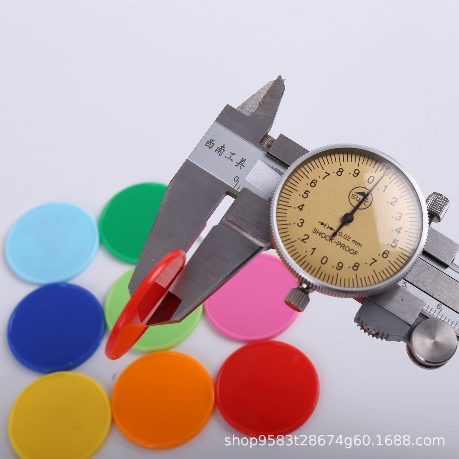 25/30/37mm plastic coin integral coin factory direct printable logo multi-color PS wafer