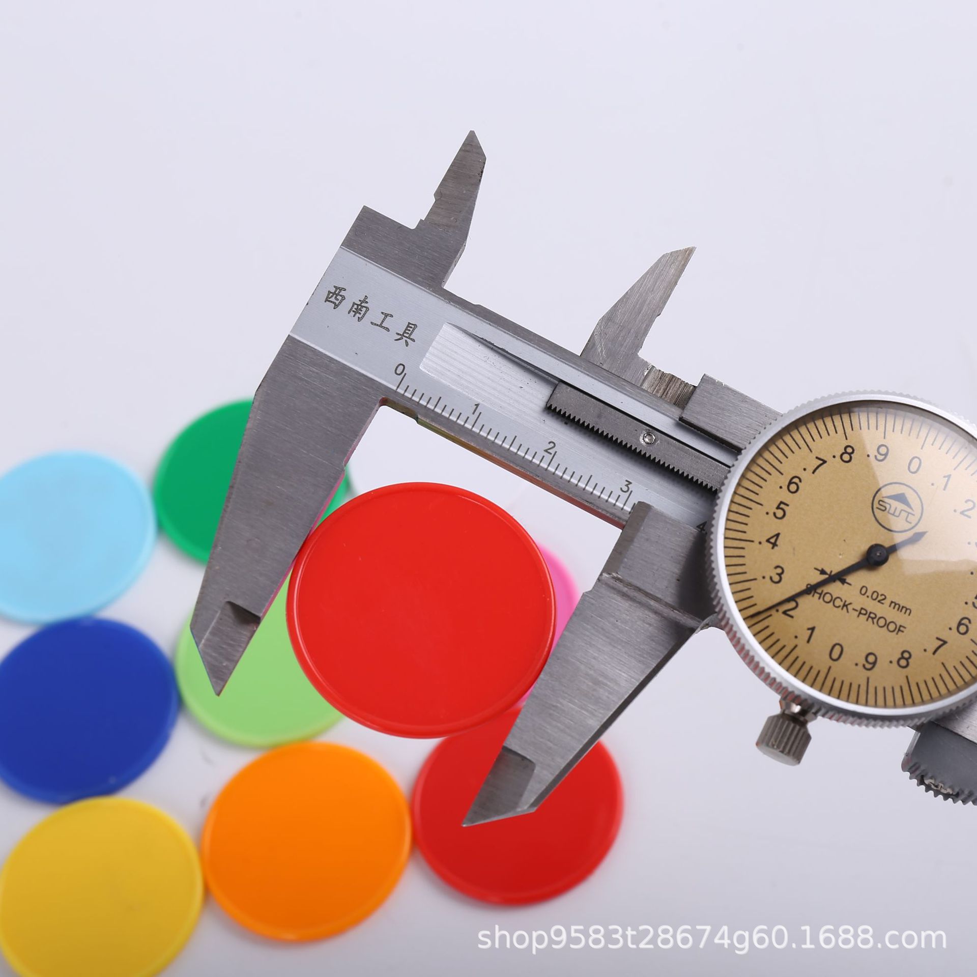 25/30/37mm plastic coin integral coin factory direct printable logo multi-color PS wafer