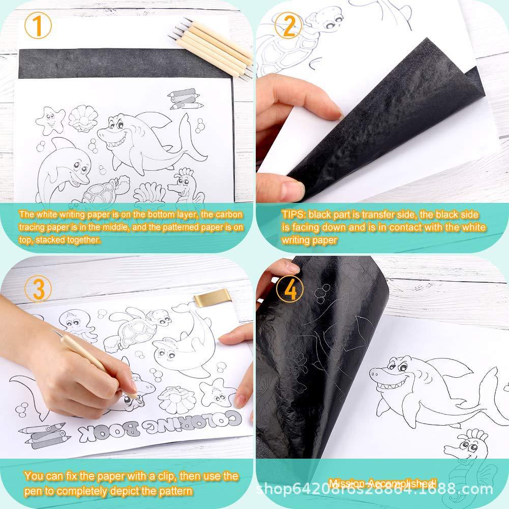 Factory Sales Graphite Copy Paper Black Copy Paper A4 Painting Tracing Copy Paper Amazon Hot Model