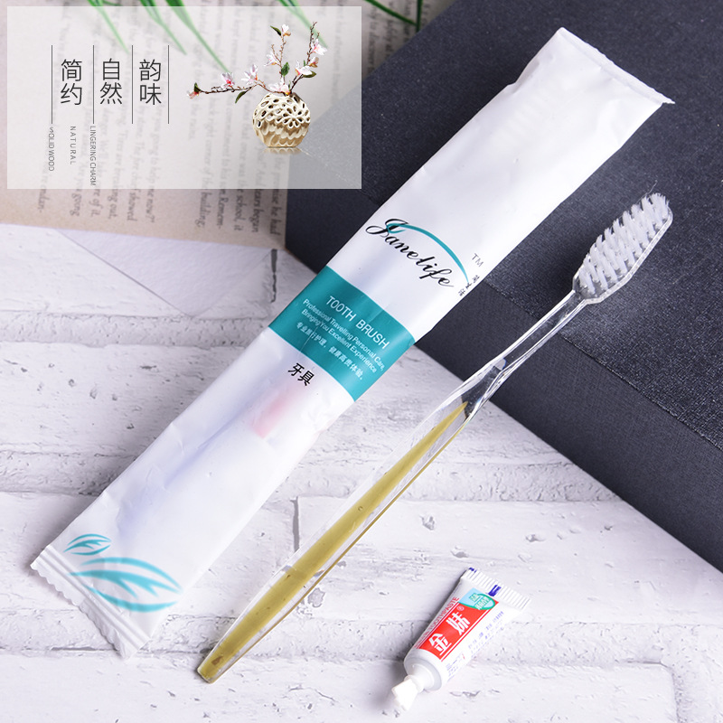 Hotel Supplies Disposable Toothbrush and Toiletry Set, Six-Piece High-End Toothbrush Set for B&Bs and Hotels, Convenient, Exquisite and Simple