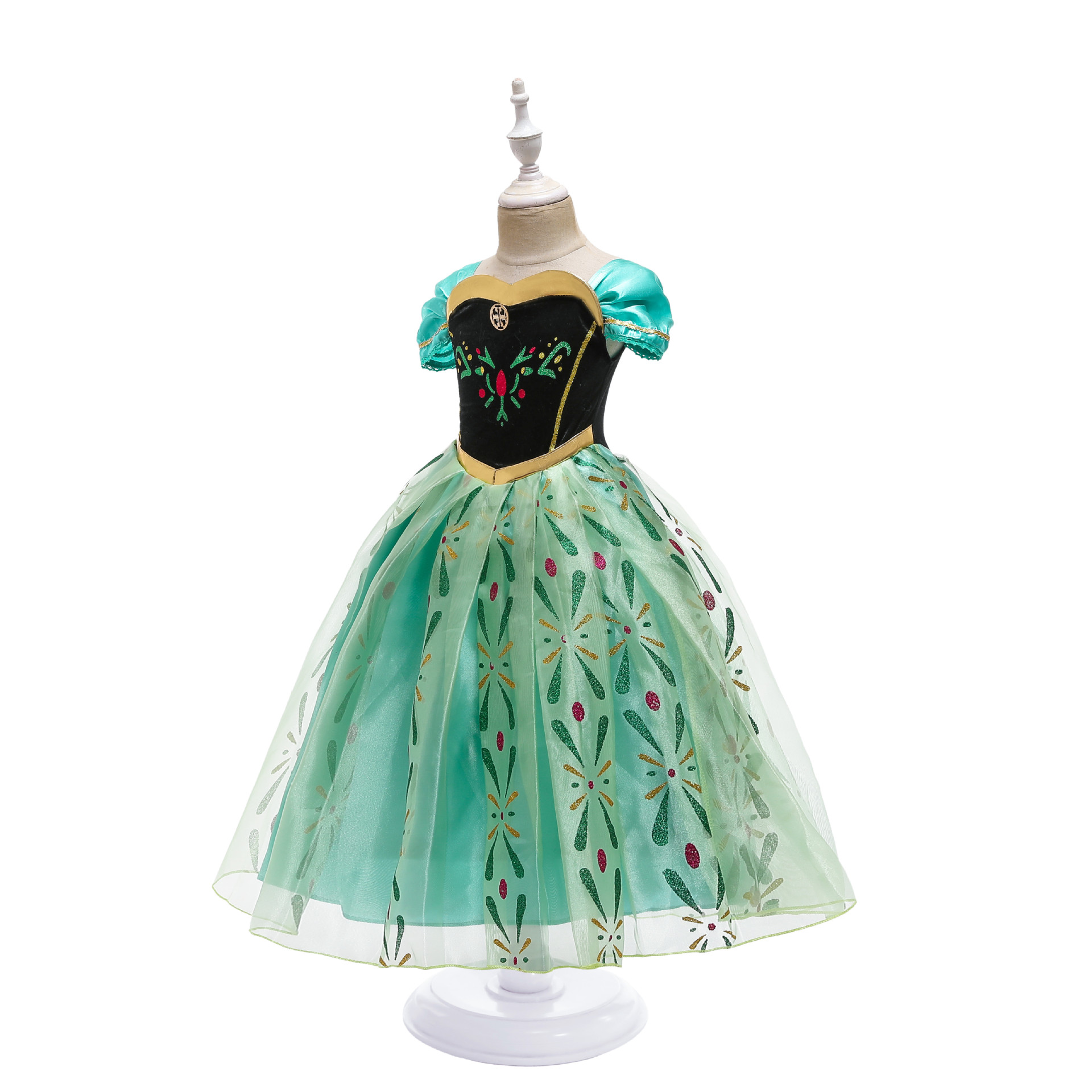 2024 summer trade frozen children's dress Anna princess dress birthday 61 performance dress girls holiday dress