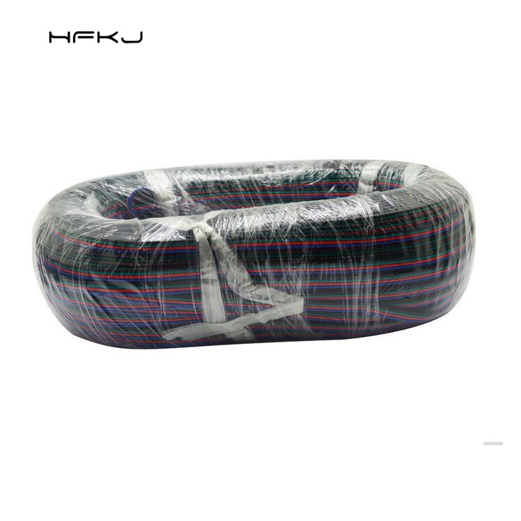 LED colorful light bar extension cable four-core RGB light strip extension cable 4p wire light bar 4pin color cable pure copper