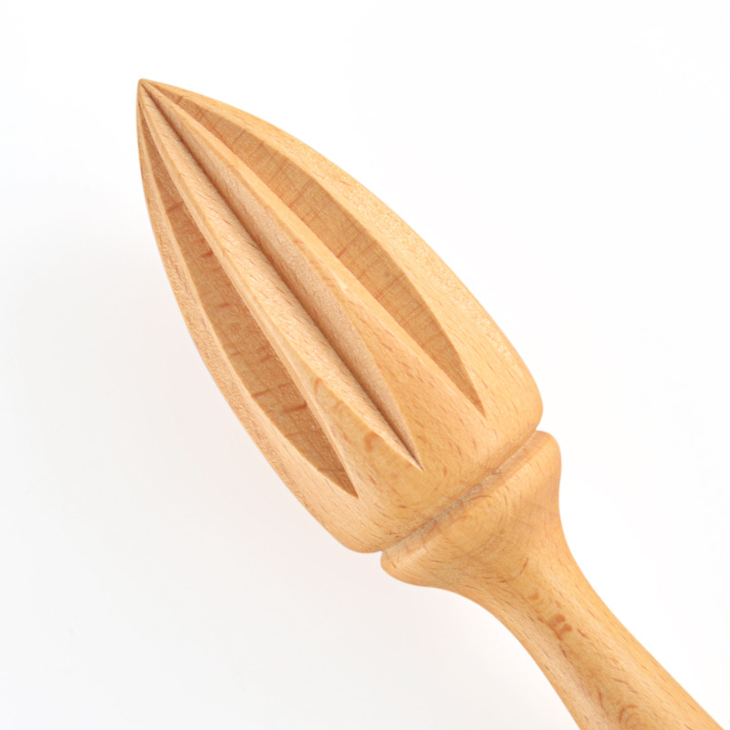 Manual Beech lemon juicer unpainted solid wood lemon cone kitchen baking supplies log squeezing juice tool