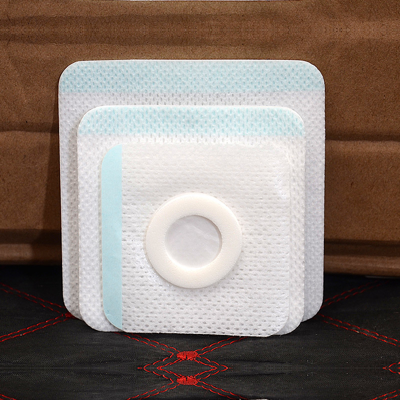 Нетканый спанлейс пустой трехвольтовый патч, патч для акупунктуры, патч для пупка, пустой производитель, пустая паста