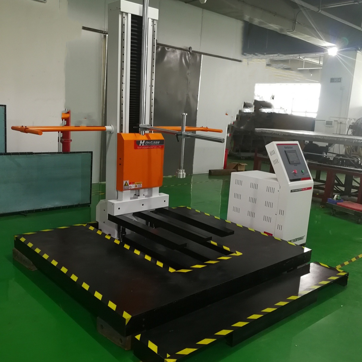 Single-arm drop test machine double-wing drop machine carton drop test machine face angular free drop test bench