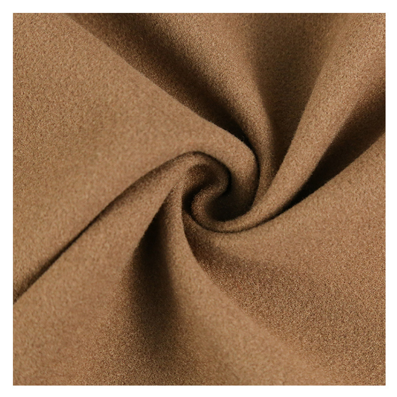 New Dragon and Phoenix woolen woolen woolen knitted barbed wool autumn and winter coat fabric plain woolen single-sided wool fabric