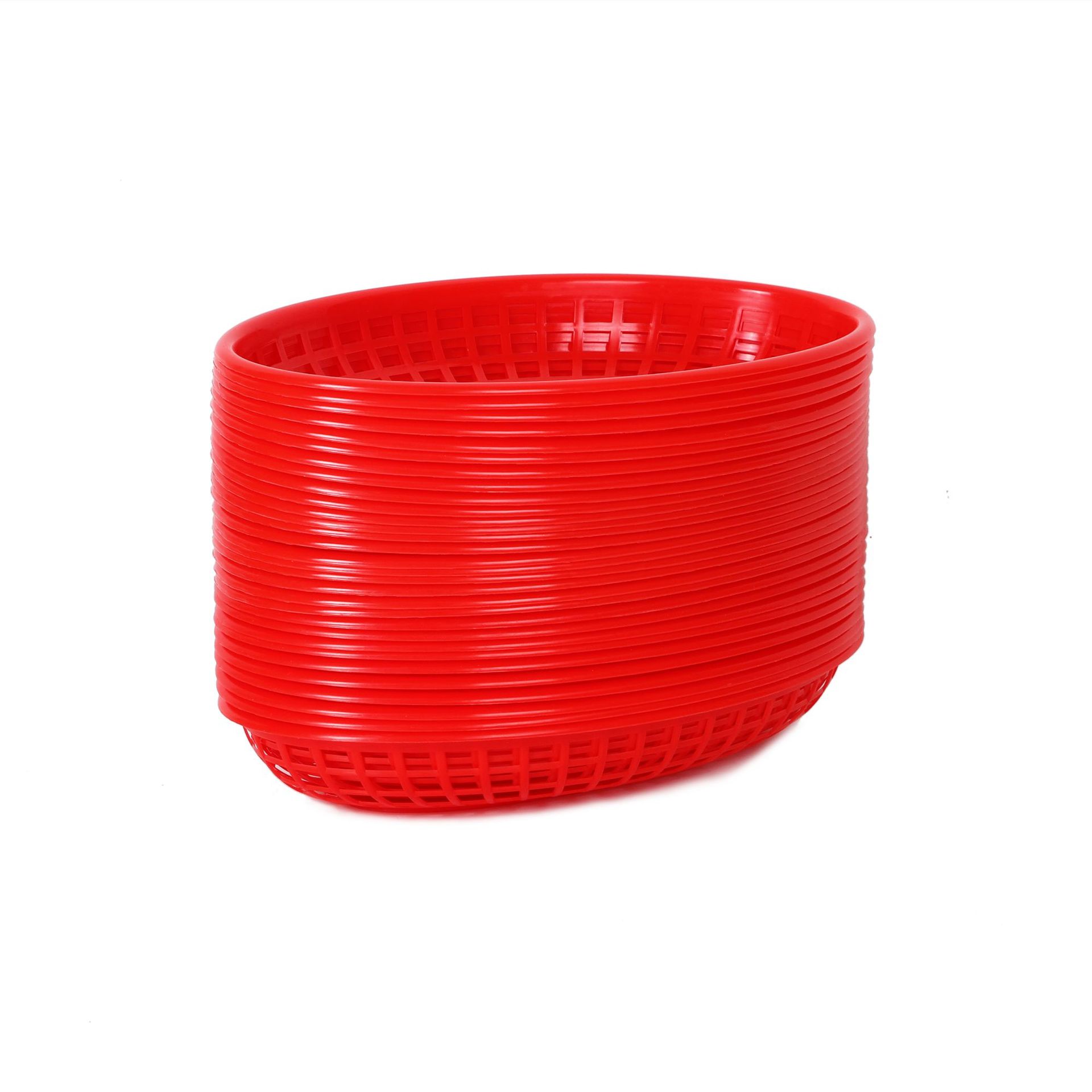 Прямые поставки фабрики овальная пластиковая корзина для фруктов корзина для жареной курицы и гамбургеров