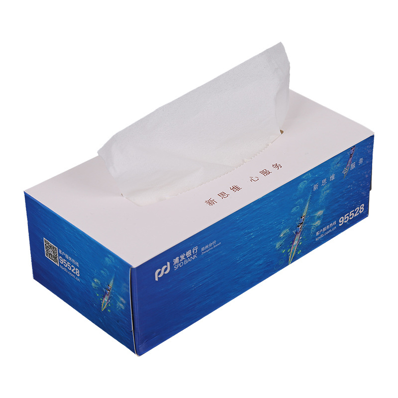 Bank Rectangular Boxed Paper Towel Logo Printing Commercial Hotel Napkin Custom Removable Paper Towel Customization