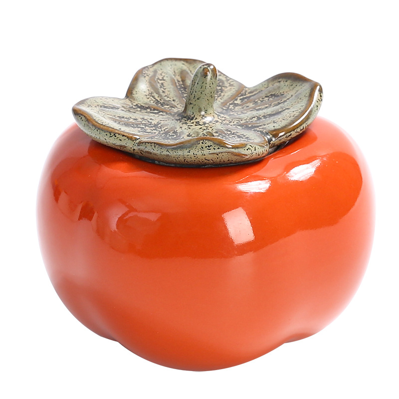 Persimmon Tea Pot Persimmon Ruyi Candy Pot Wedding Gift Candy Pot Ceramic Small Candy Pot Special Price