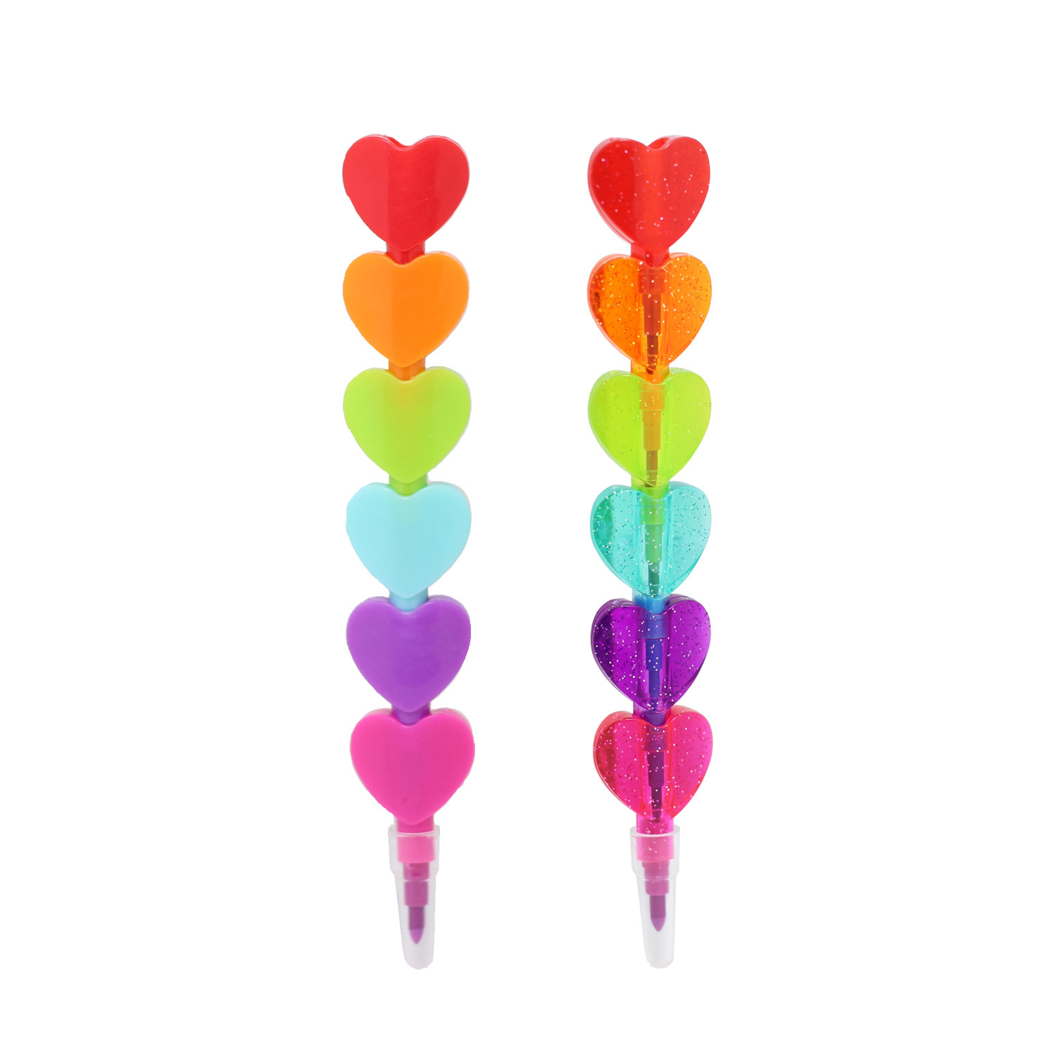 Section 5 Love Pencil Crayon (MYS01) Multi-section Peach Heart Cartoon Pen Funny Expression Pencil