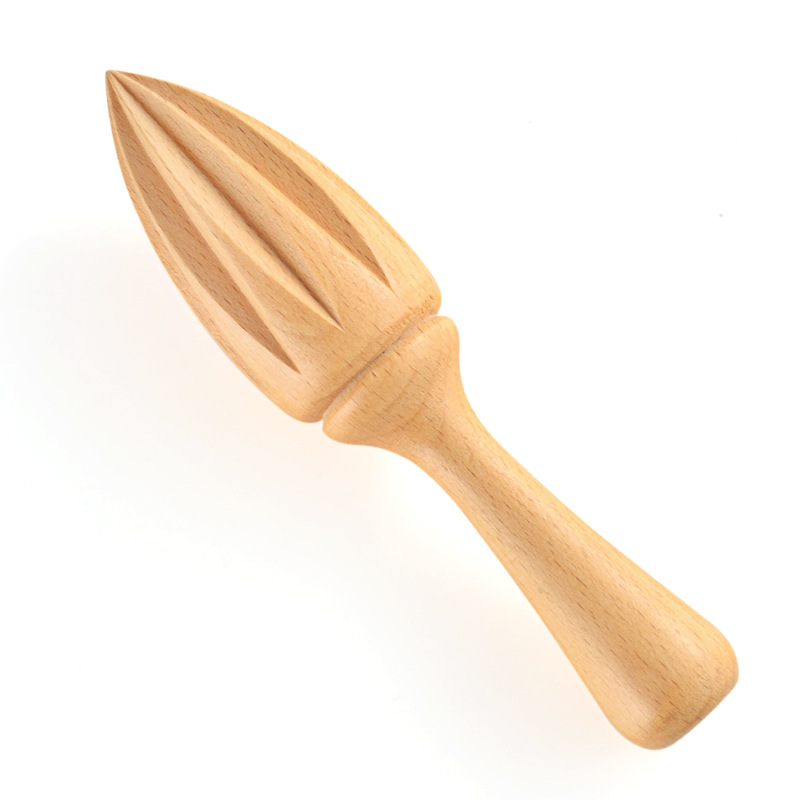 Manual Beech lemon juicer unpainted solid wood lemon cone kitchen baking supplies log squeezing juice tool