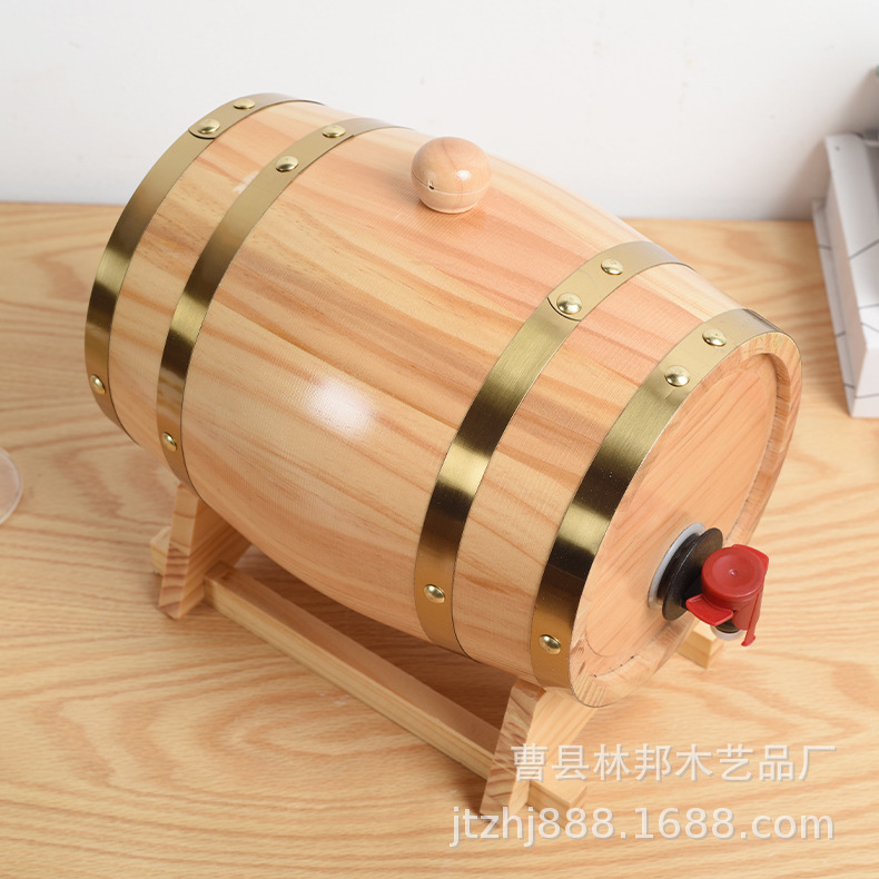 Wooden Wine Barrel Home Oak Barrel Ornaments Bar Restaurant Retro Craft Beer Barrel Can Be Printed with Logo
