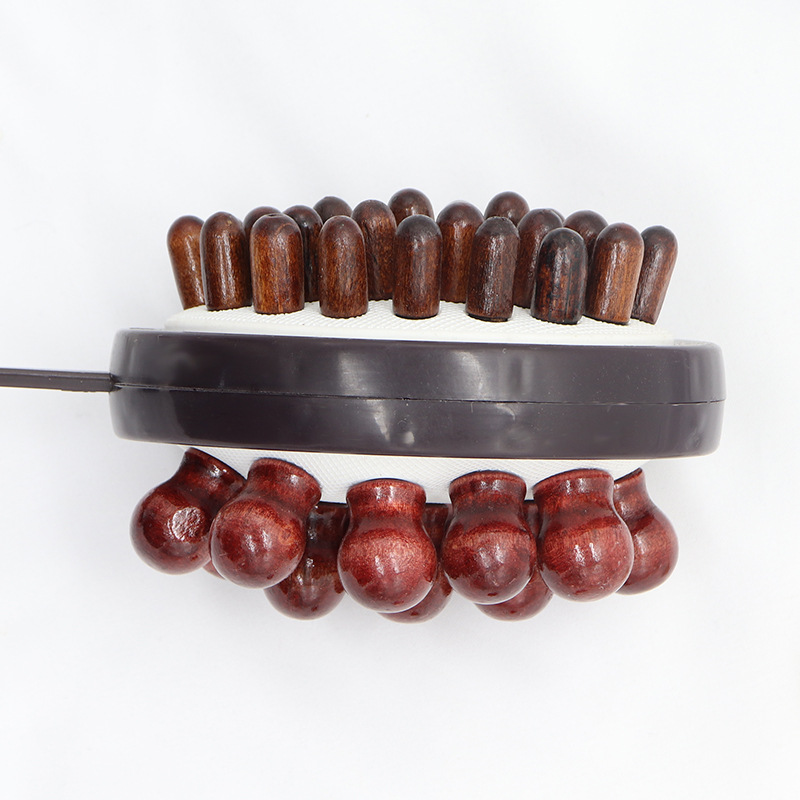 Meridian massage stick back massage solid wood double-sided massage hammer for the elderly health leg massage hammer wholesale