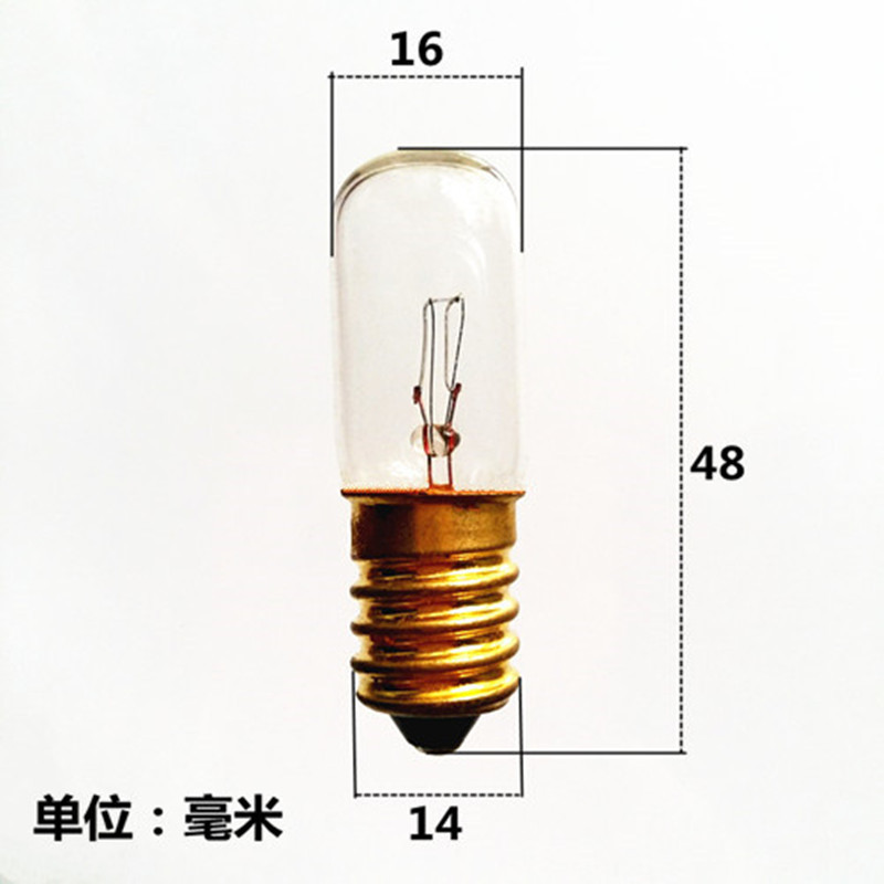 E14 ScreW Cylindrical Bulb 60V10W Machine Tool Equipment Indicator Light Bulb Lighting Warning Bulb