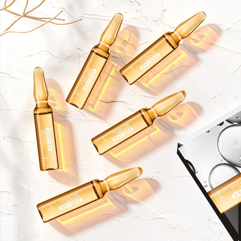 Hot-selling nicotinamide small ampoule essence brightening skin color hydrating moisturizing liquid in stock processing OEM customization