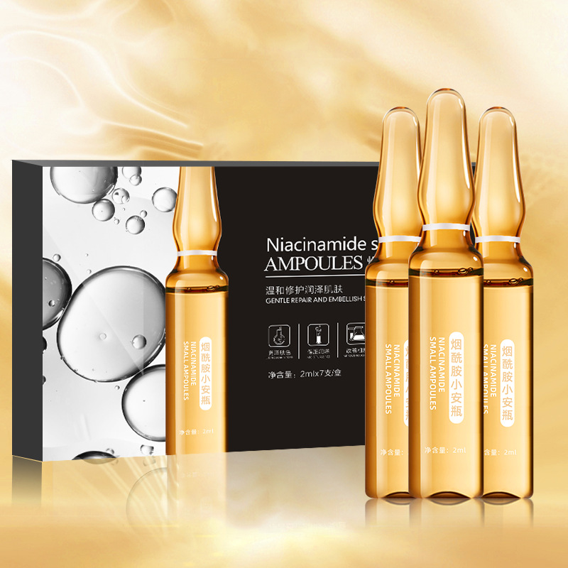 Hot-selling nicotinamide small ampoule essence brightening skin color hydrating moisturizing liquid in stock processing OEM customization