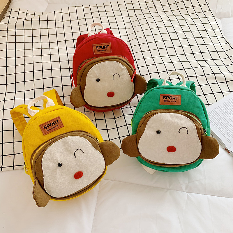Новый супер популярный детский рюкзак из канваса, корейский стиль, модный, для мальчиков и девочек, милый школьный рюкзак