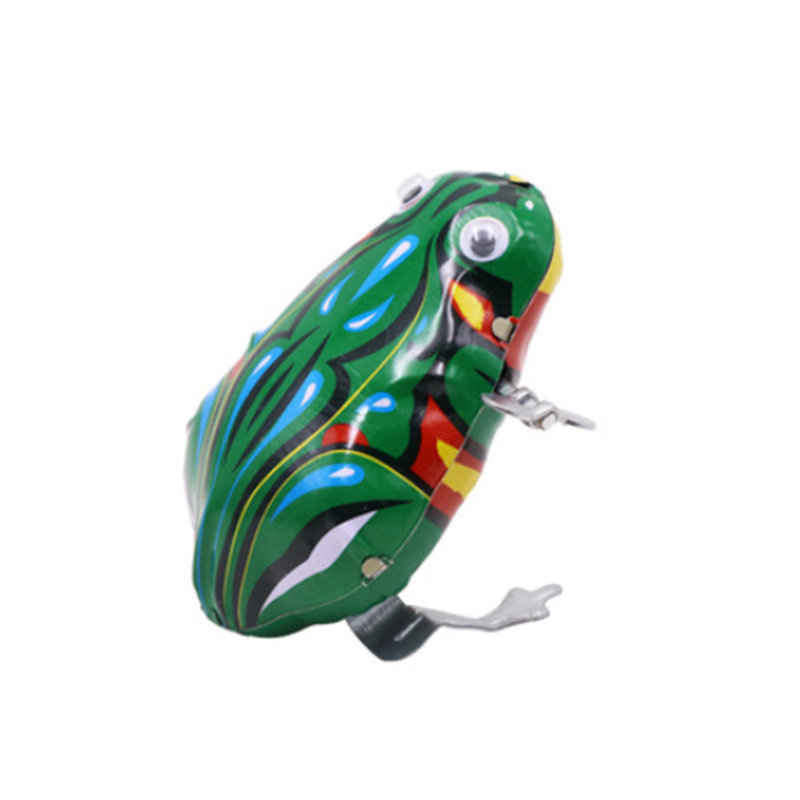 Post-80s nostalgic classic toy tin frog wind-up little frog toy children's game wind-up animal