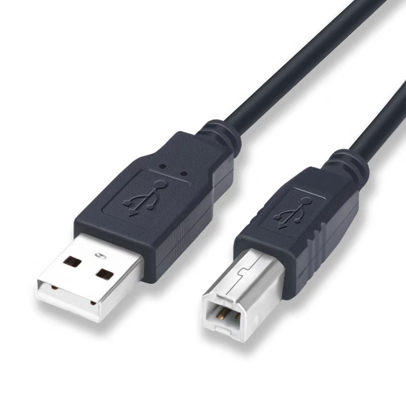 Square Port Printer Cable Type-C Printing Data Cable Mobile Phone All Copper Black 1.5m Computer USB Cable