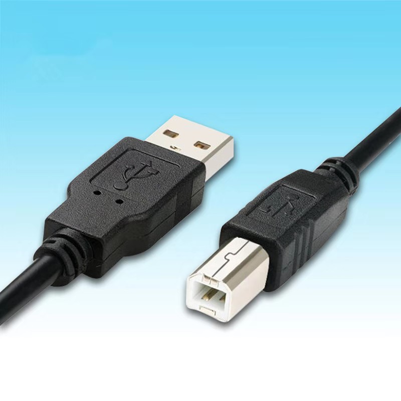 Square Port Printer Cable Type-C Printing Data Cable Mobile Phone All Copper Black 1.5m Computer USB Cable