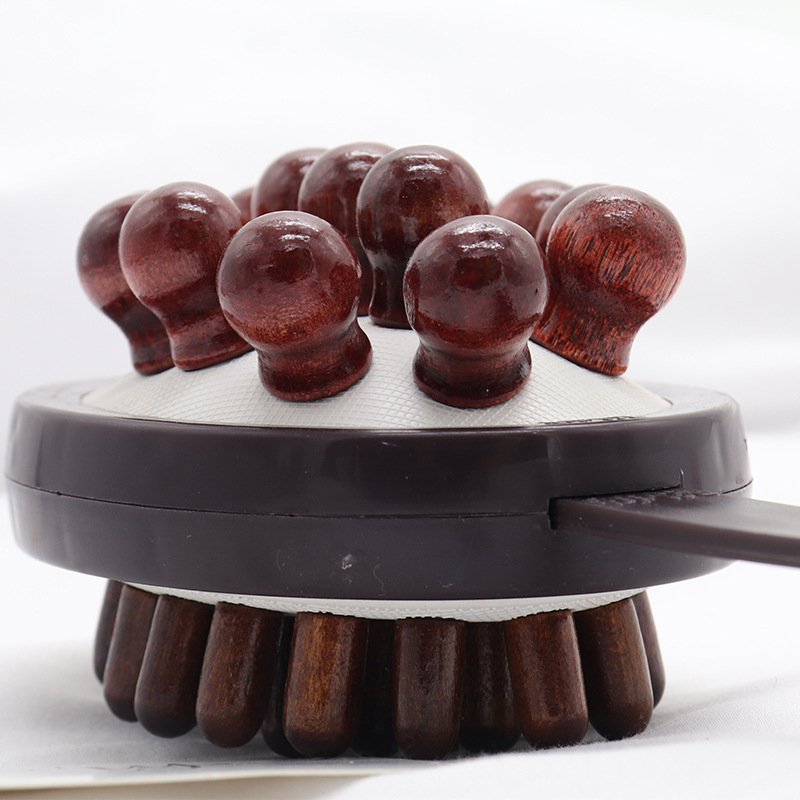 Meridian massage stick back massage solid wood double-sided massage hammer for the elderly health leg massage hammer wholesale