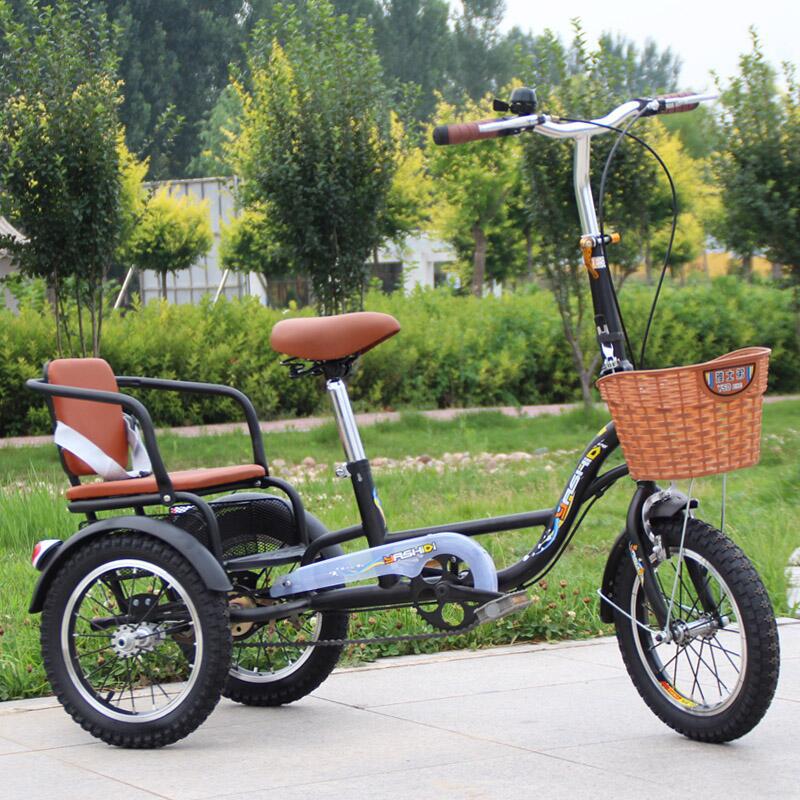 Yashidi Elderly Tricycle Bicycle Small Lightweight Human Mobility Bicycle Adult Elderly Pedal Tricycle