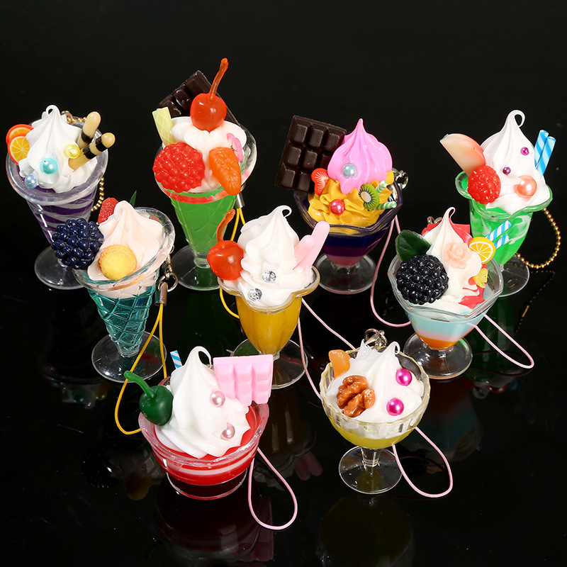 Factory direct simulation food play cup accessories handmade DIY mini tall red wine cup cream sundae mousse cup