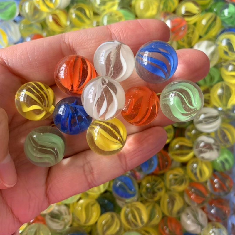 Glass beads 16mm high white eight-petal glass balls 14mm25mm glass marbles flower heart glass balls for pinball machines