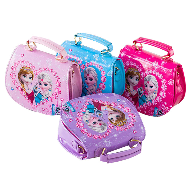 Children's Bag Crossbody Bag Cute Frozen Princess Shoulder Bag New Girl's Hand Coin Purse Satchel