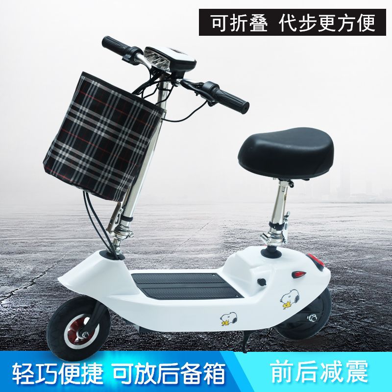 Little Dolphin Mini Electric Vehicle with Battery Small Foldable Battery Car Work Campus Scooter Scooter