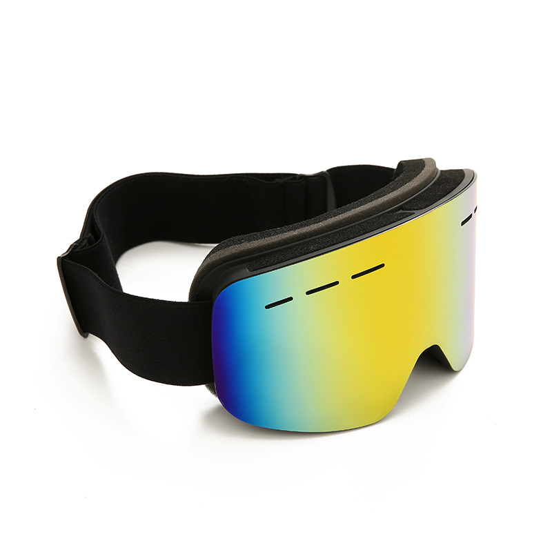 New adult cylindrical ski glasses double-layer anti-fog goggles snow goggles can be stuck myopia/HX17 with holes