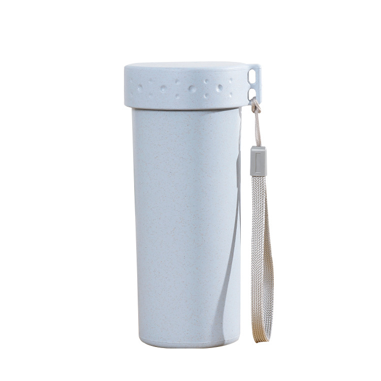 Factory in stock wheat straw cup pp plastic sports water cup promotional gifts hand cup monochrome logo