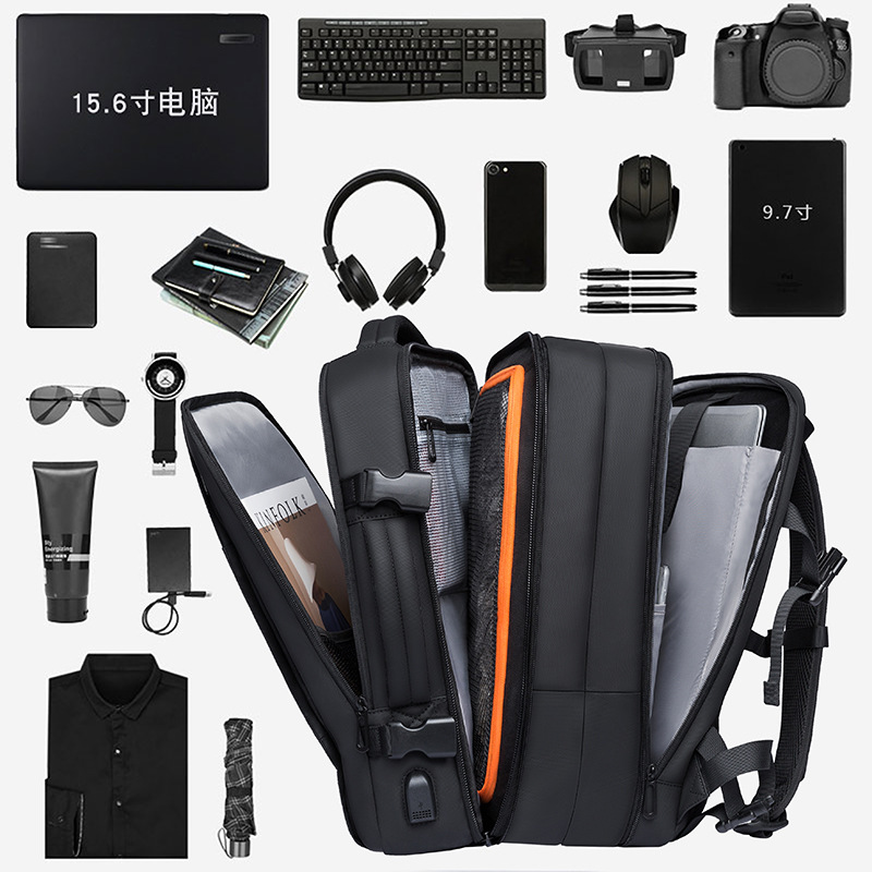 Bange Backpack Men's High-End Computer Backpack Men's Large-Capacity Backpack Casual Travel Business Trip Men's Bag