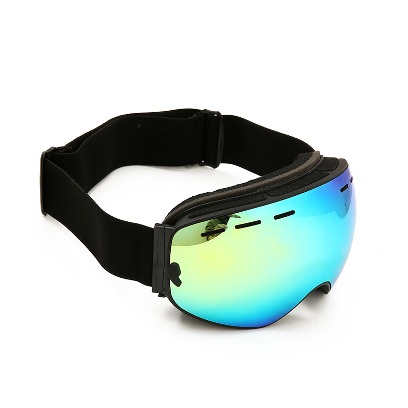 REVO coated large spherical lens windproof and khaki myopia glasses ski goggles/HX18 edge covered comma