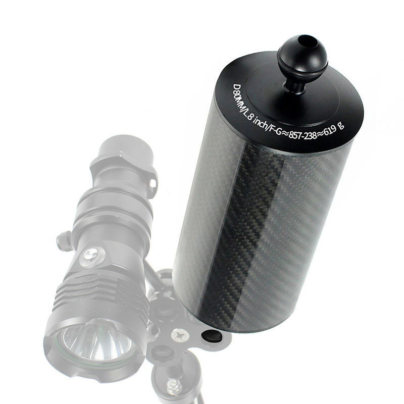 Aluminum alloy buoyancy arm diameter 80mm diving buoyancy arm 5/8/10 inch underwater photography light fill light buoyancy Rod