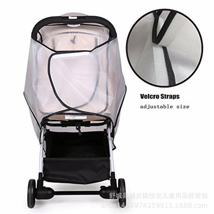 Baby Stroller Rain Cover Waterproof Cover Stroller Rain Cover Food Grade Odorless Baby Stroller Windproof and Rainproof Cover