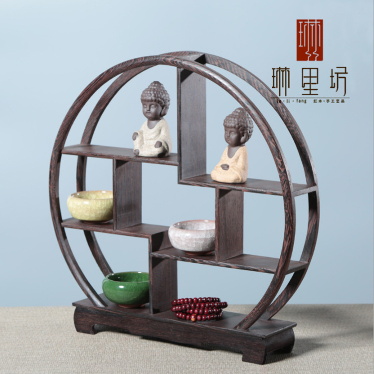 Антикварная рамка из красного дерева, маленькие вазы и буддийские украшения, оптовая продажа изделий из куриного крыла