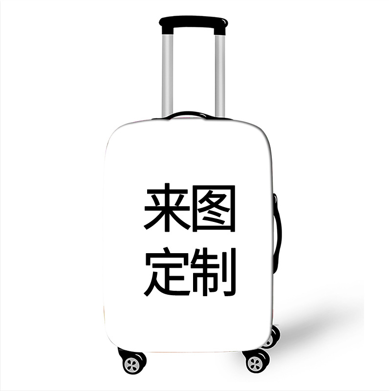 New Digital Printed Leather Suitcase Cover Thickened Suitcase Protective Cover Suitcase Dust Cover Trolley Suitcase Cover Dropshipping
