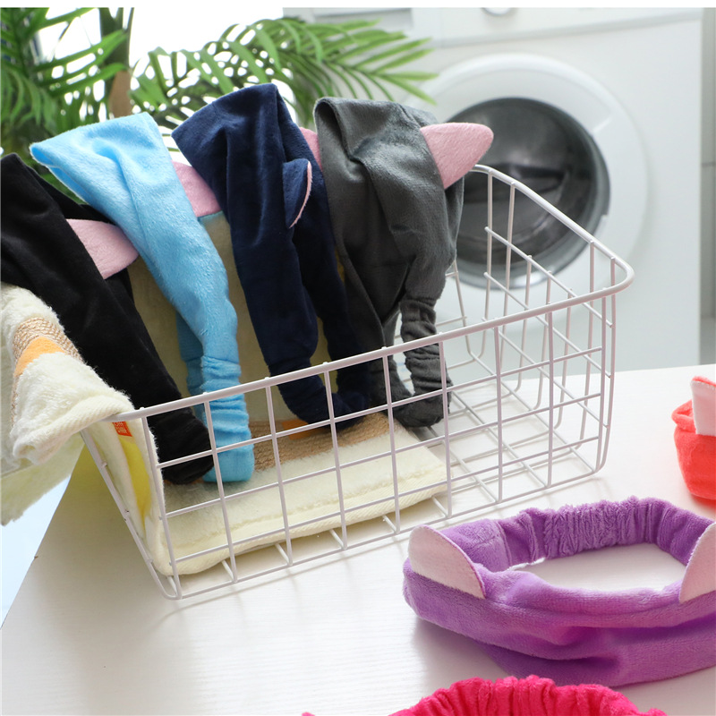 Korean Style Cat Ears Hair Band Stretch Cat Makeup Wash Face Apply Mask Hair Set Sports Headband Bangs Headband