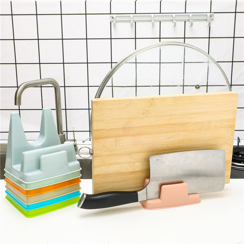 Pot Lid Rack Household Pot Lid Holder Floor-Standing Chopping Board Cutting Board Rack Kitchen Mobile Plastic Pot Lid Storage Rack
