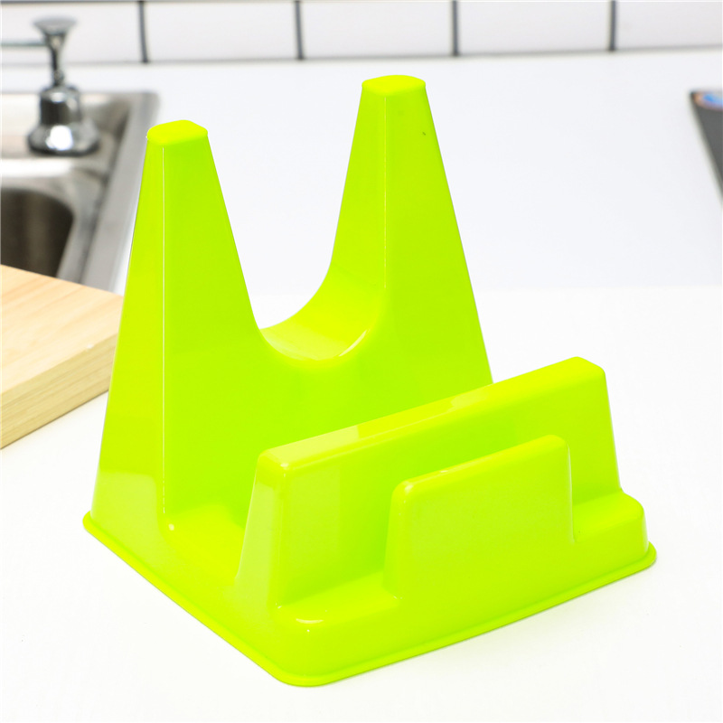 Desktop Pot Lid Rack Household Plastic Cutting Board Rack Kitchen Mobile Pot Lid Rack Holder Punch-Free Integrated Storage Rack