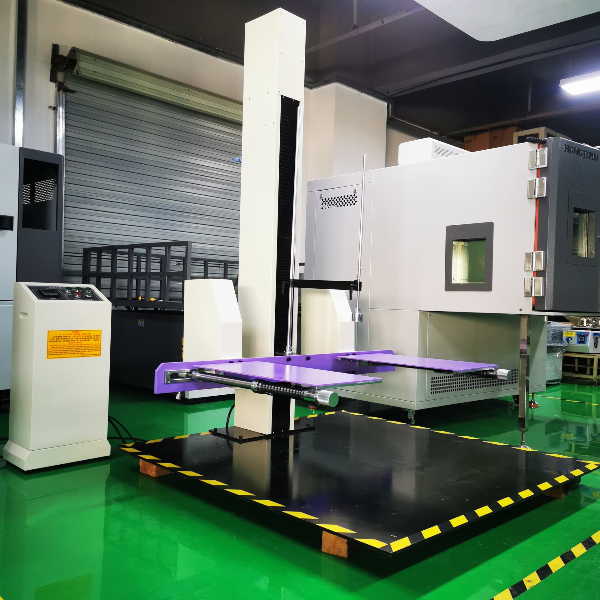 Single-arm drop test machine double-wing drop machine carton drop test machine face angular free drop test bench